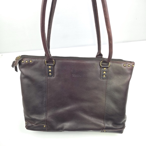 Solo New York Jay 15.6" Laptop Leather Tote Bag, Espresso - Picture 2 of 12